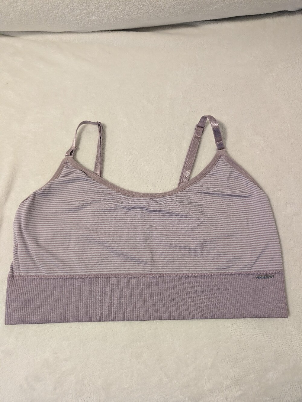 IZOD Mauve Striped Sports Bra Size L